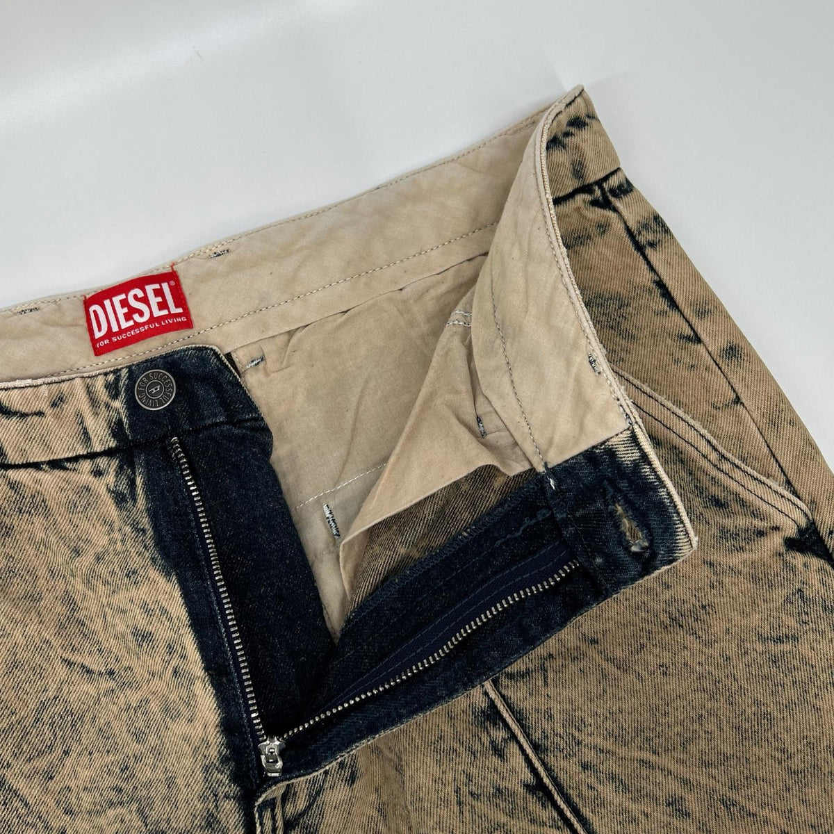 DIESEL ディーゼル Navy Tone Bleached Denim Pants Bottoms