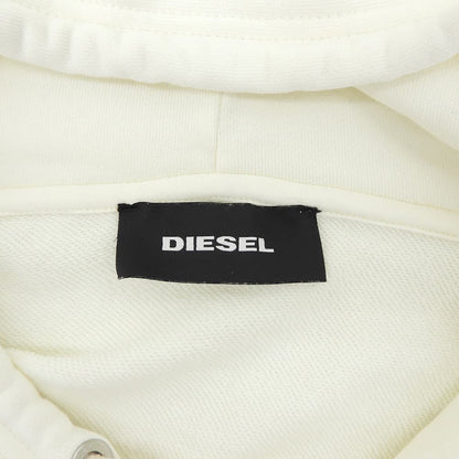 DIESEL ディーゼル 美品 ドラゴン タイガー 刺繍 プルオーバー パーカー トップス メンズ ホワイト L トップス