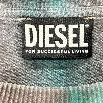 DIESEL ディーゼル グレー×グリーン グラデーション ロングスリーブ トレーナー トップス