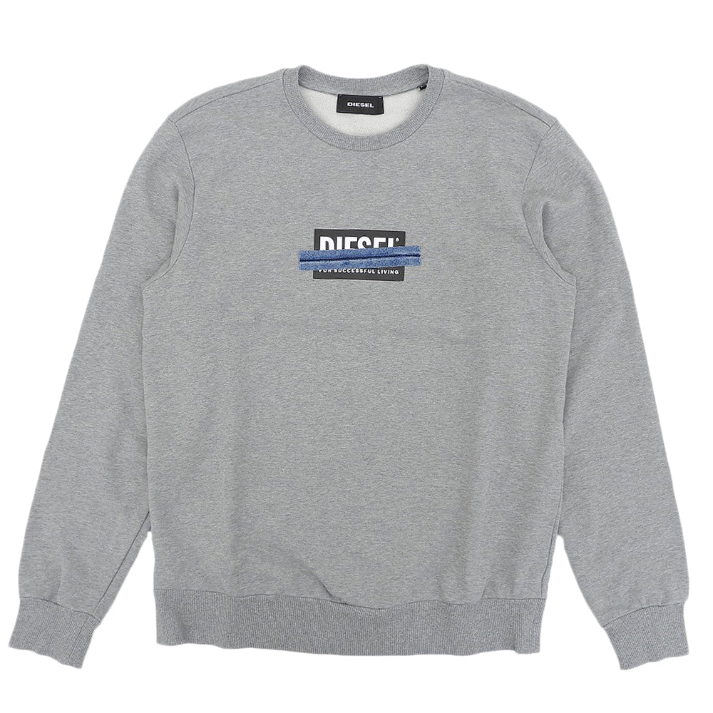 DIESEL ディーゼル 美品 S-GIRK-N83 ロングスリーブ トレーナー トップス メンズ グレー XL トップス