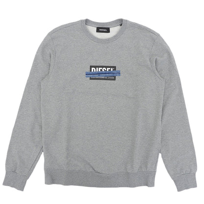 DIESEL ディーゼル 美品 S-GIRK-N83 ロングスリーブ トレーナー トップス メンズ グレー XL トップス
