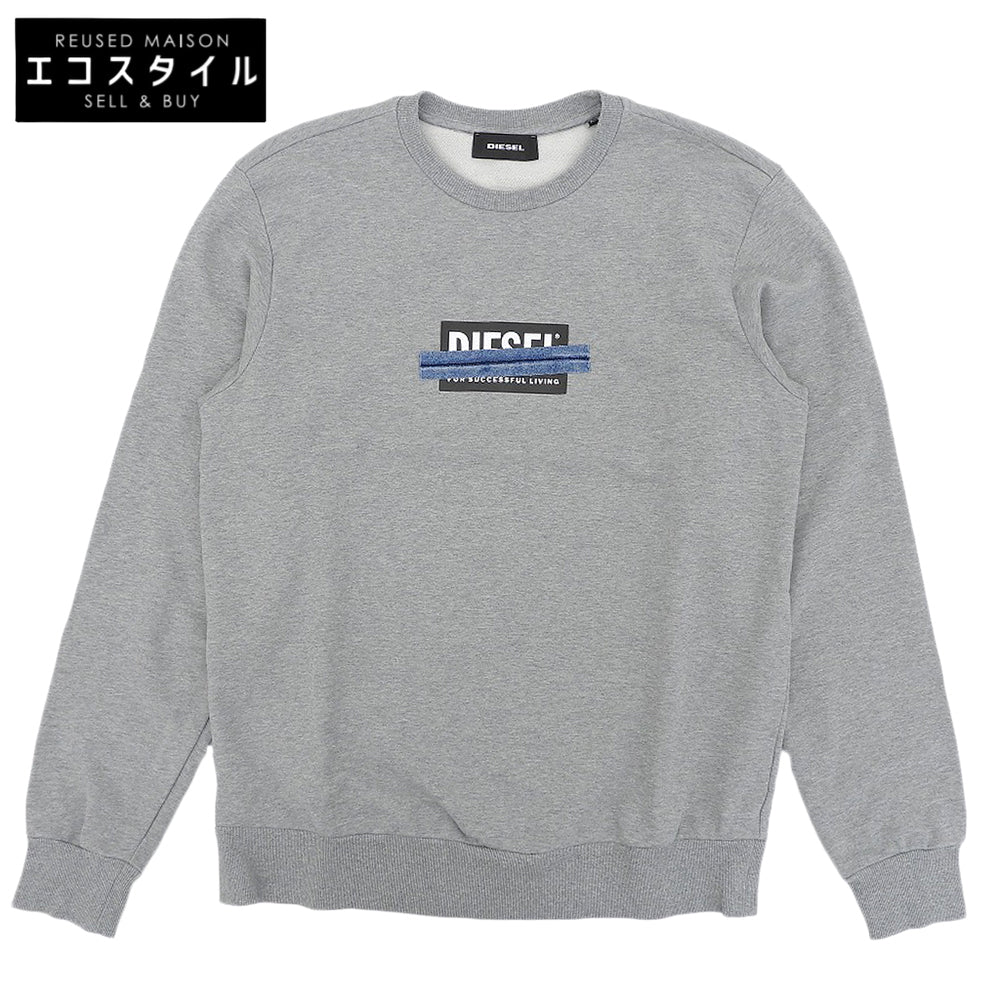 DIESEL ディーゼル 美品 S-GIRK-N83 ロングスリーブ トレーナー トップス メンズ グレー XL トップス