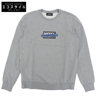 DIESEL ディーゼル 美品 S-GIRK-N83 ロングスリーブ トレーナー トップス メンズ グレー XL トップス