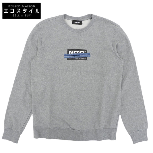 DIESEL ディーゼル 美品 S-GIRK-N83 ロングスリーブ トレーナー トップス メンズ グレー XL トップス