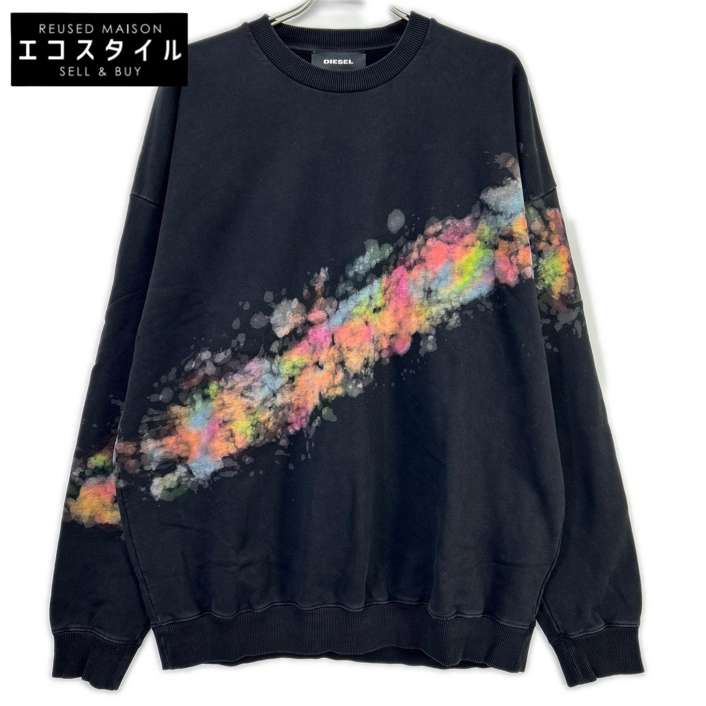 DIESEL ディーゼル 21SS ブラック S-MART-A92 スウェット トップス