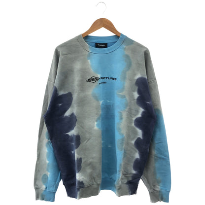 DIESEL Blue × gray tie-dye sweatshirt, top