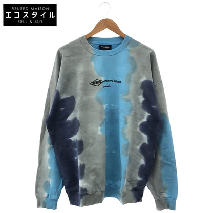 DIESEL Blue × gray tie-dye sweatshirt, top