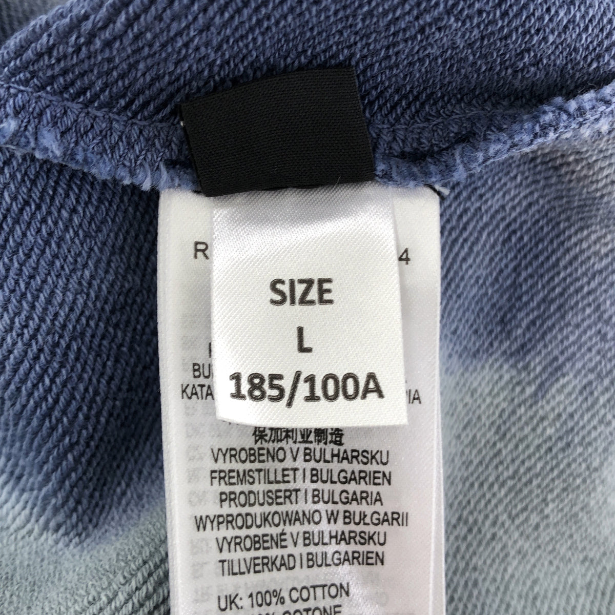 DIESEL Blue × gray tie-dye sweatshirt, top