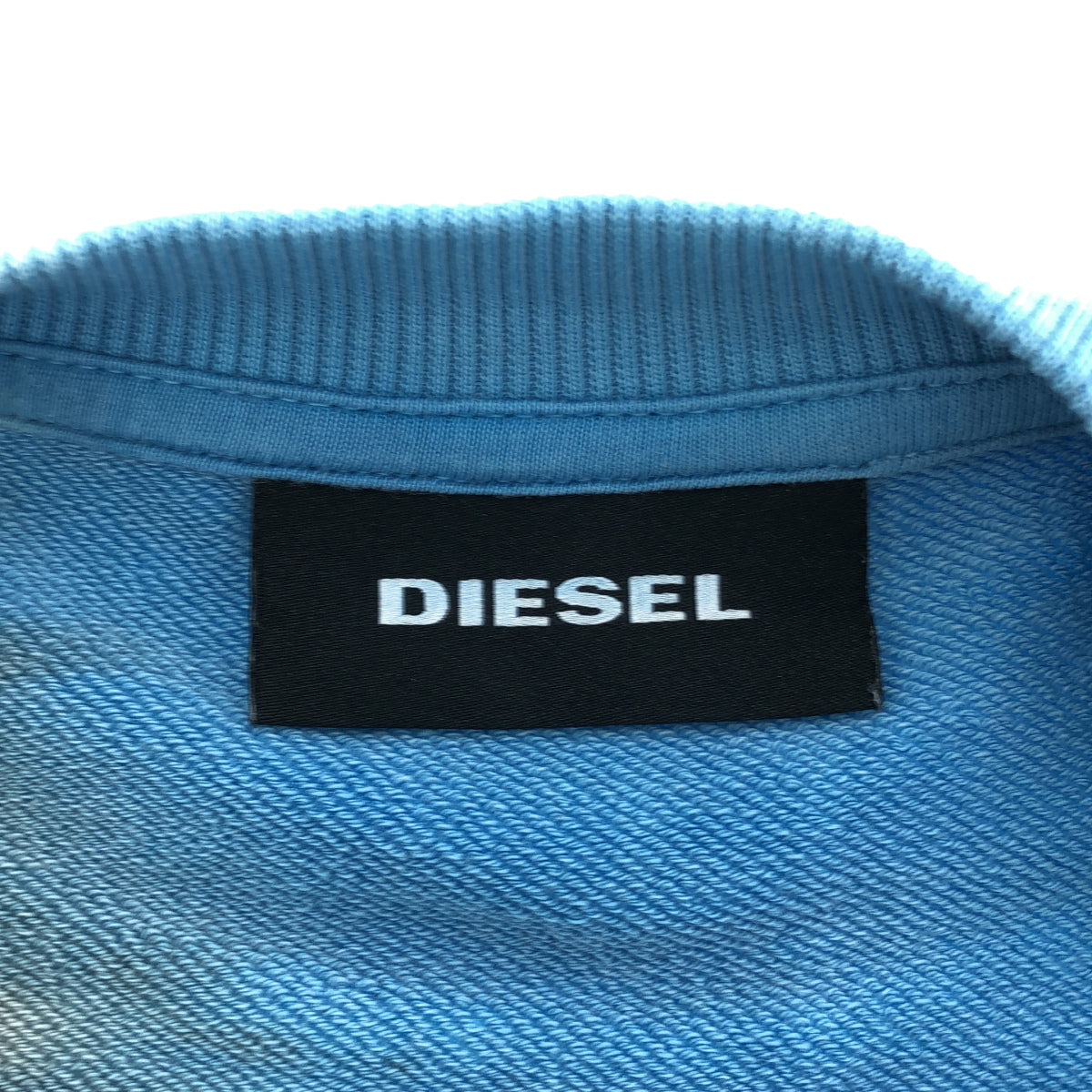 DIESEL Blue × gray tie-dye sweatshirt, top