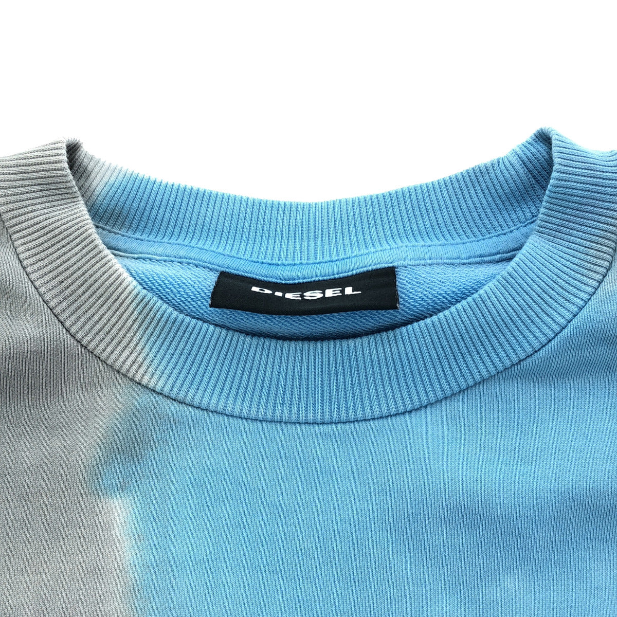 DIESEL Blue × gray tie-dye sweatshirt, top
