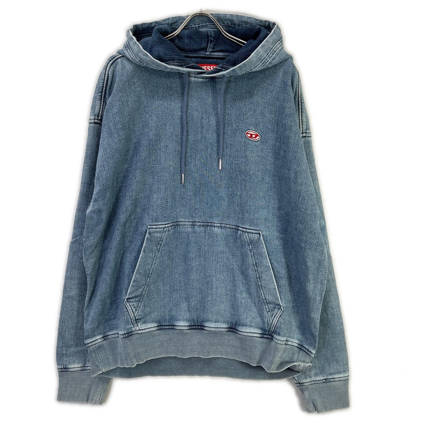 DIESEL ディーゼル ブルー デニム D-UM-RIB-NE パーカー トップス