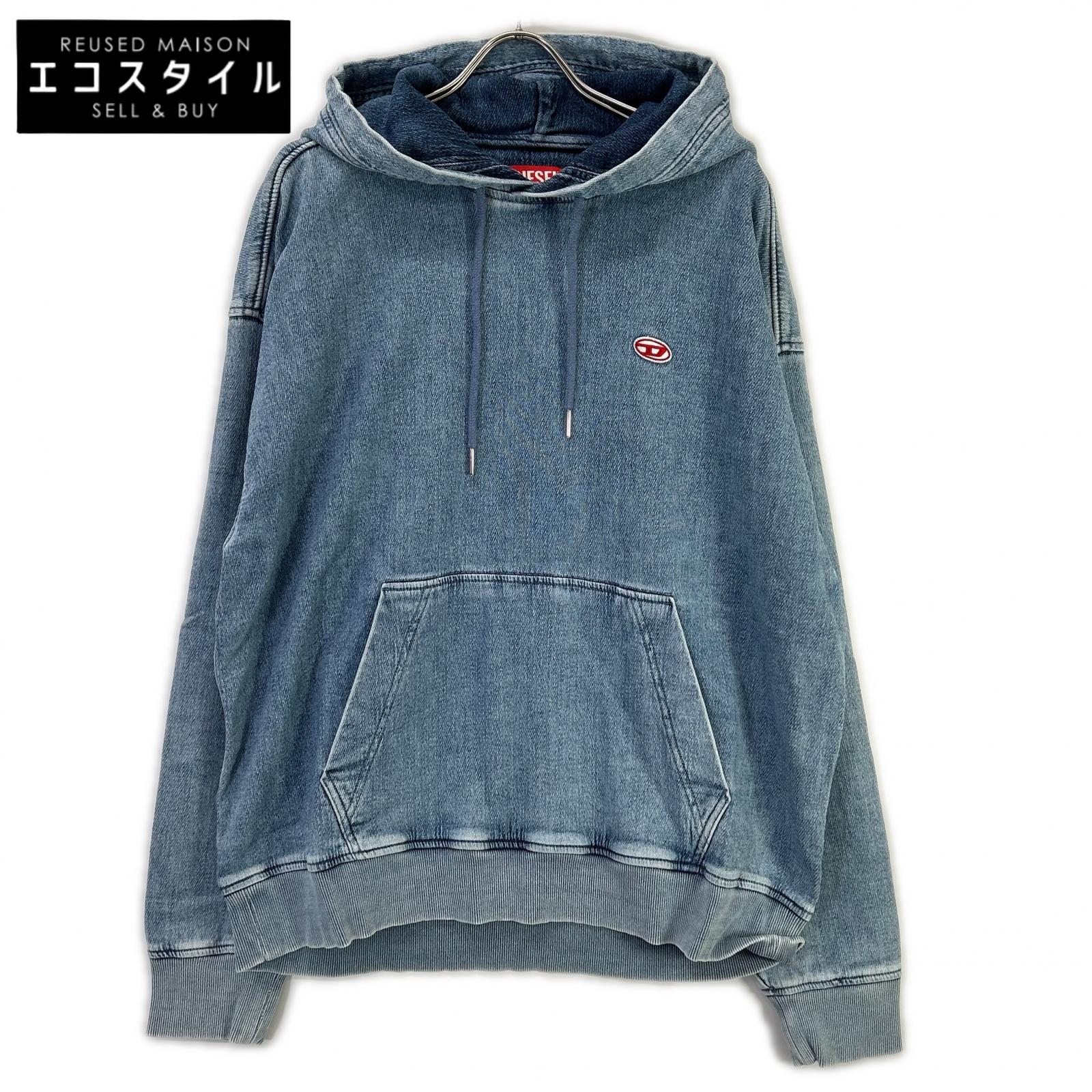 DIESEL ディーゼル ブルー デニム D-UM-RIB-NE パーカー トップス