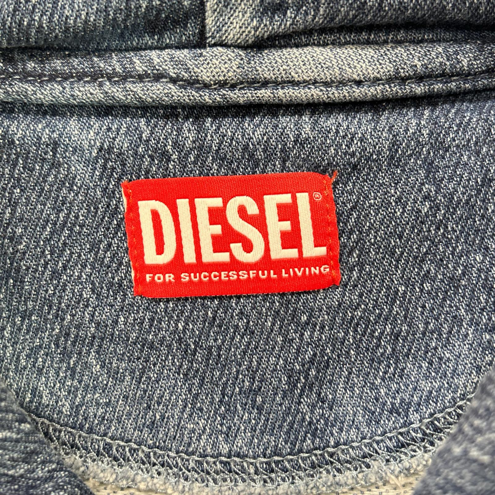 DIESEL ディーゼル ブルー デニム D-UM-RIB-NE パーカー トップス