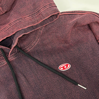DIESEL ディーゼル レッド デニム D-UM-RIB-NE パーカー トップス