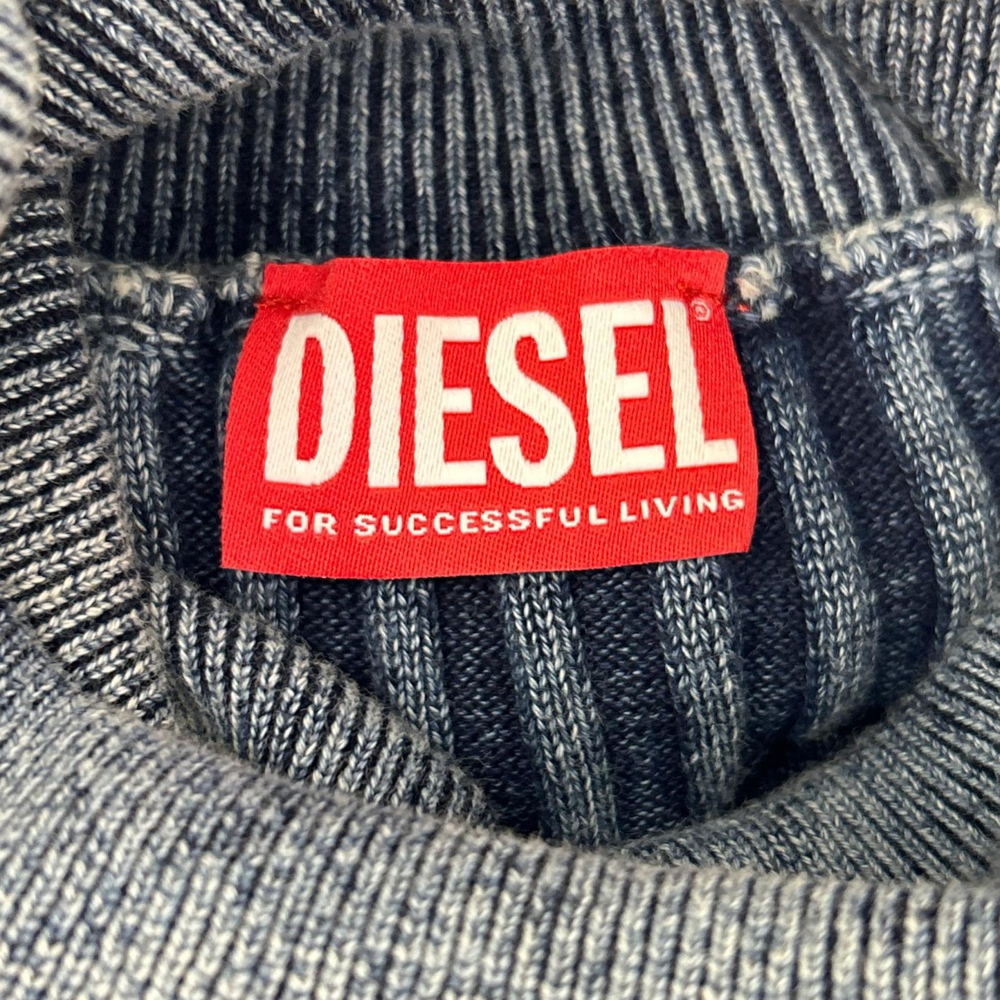 DIESEL ディーゼル ブルー K-ELASA タートルネックリブ トップス トップス