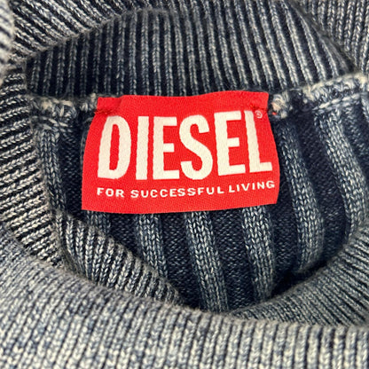 DIESEL ディーゼル ブルー K-ELASA タートルネックリブ トップス トップス