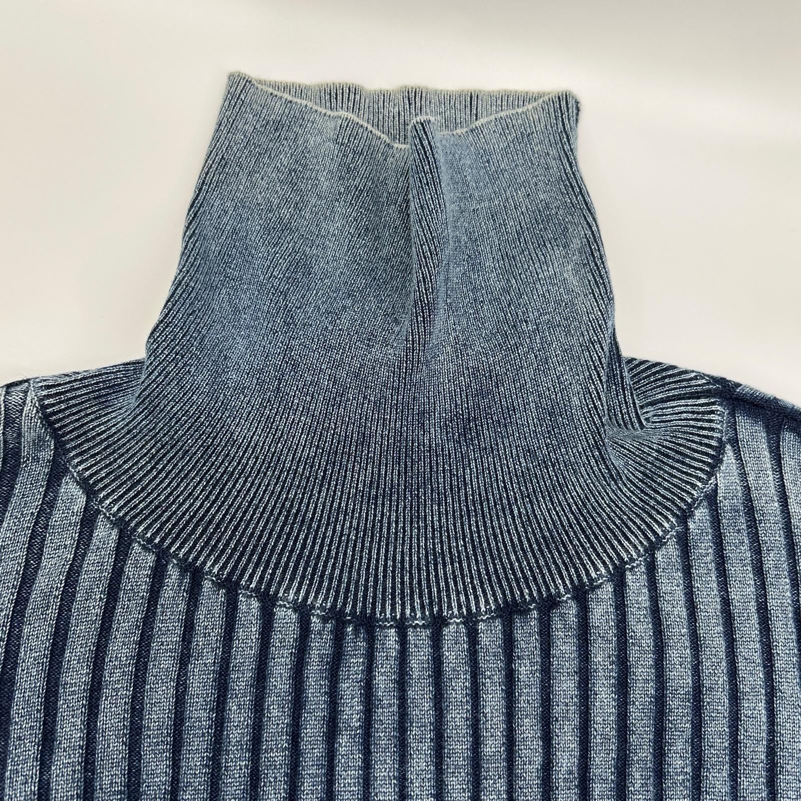 DIESEL ディーゼル ブルー K-ELASA タートルネックリブ トップス トップス