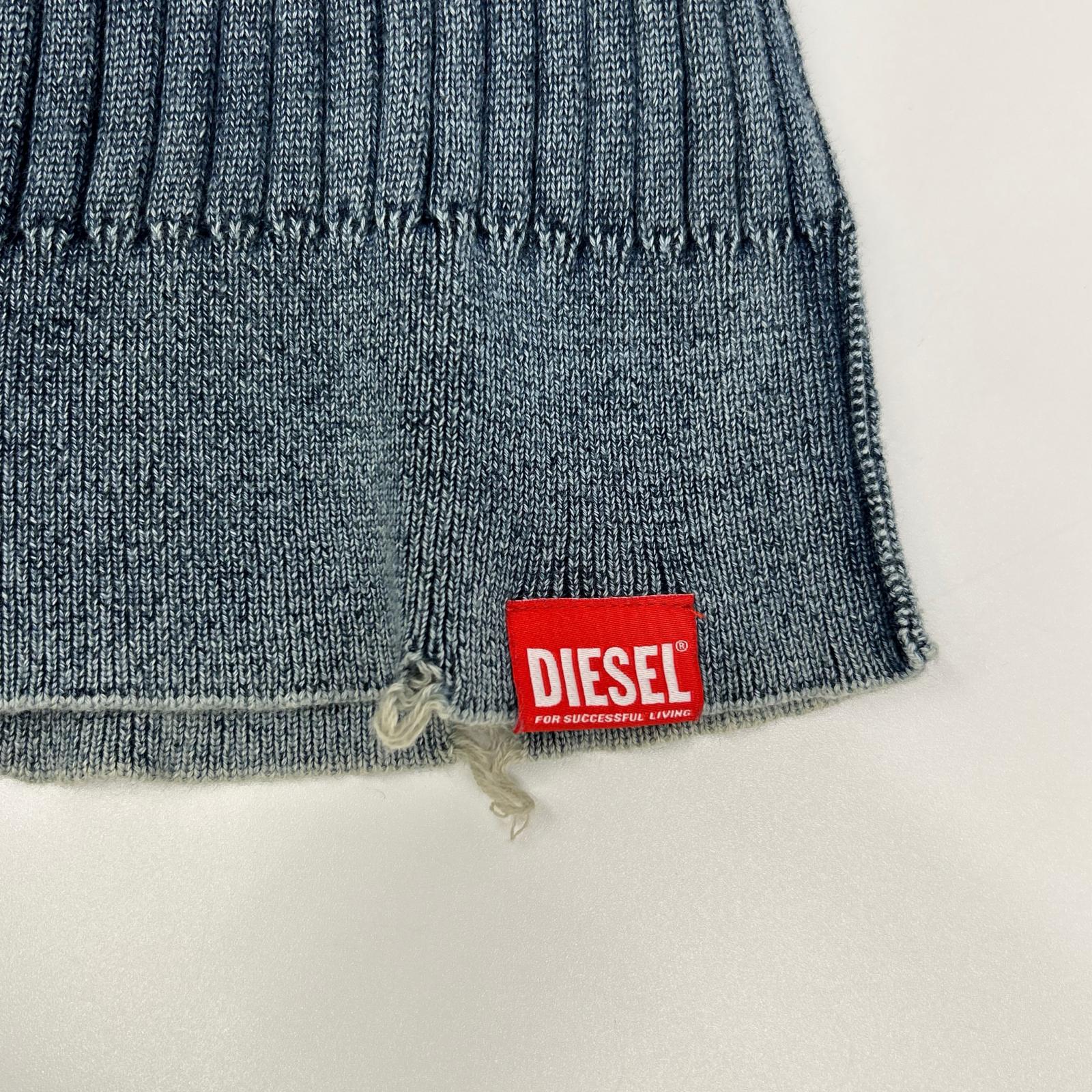 DIESEL ディーゼル ブルー K-ELASA タートルネックリブ トップス トップス