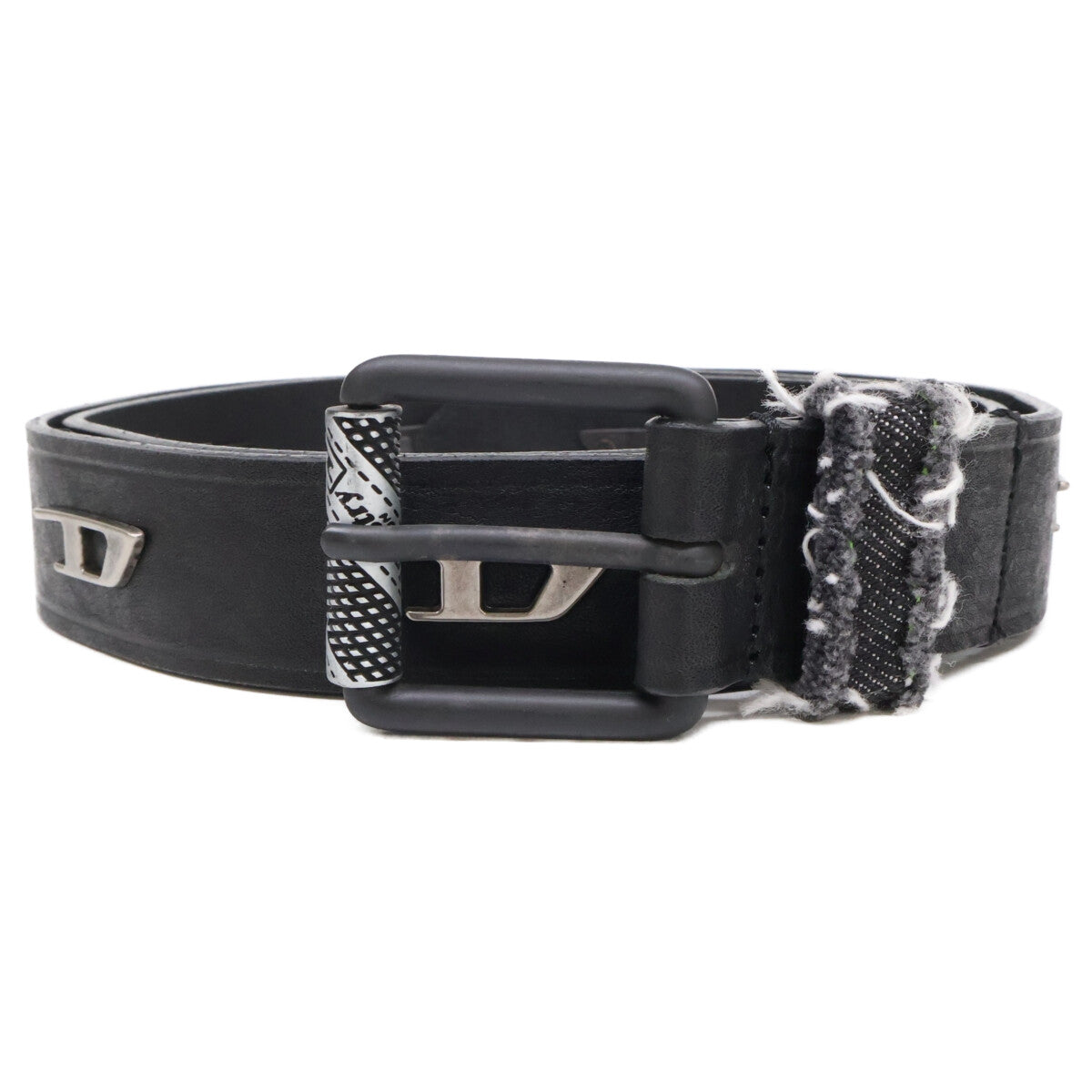 DIESEL ディーゼル 【美品】B-1DR デニム カウレザー ベルト