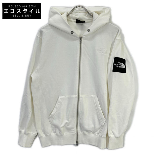 THE NORTH FACE ノースフェイス NT12335 ホワイト スクエアロゴフルジップパーカー トップス
