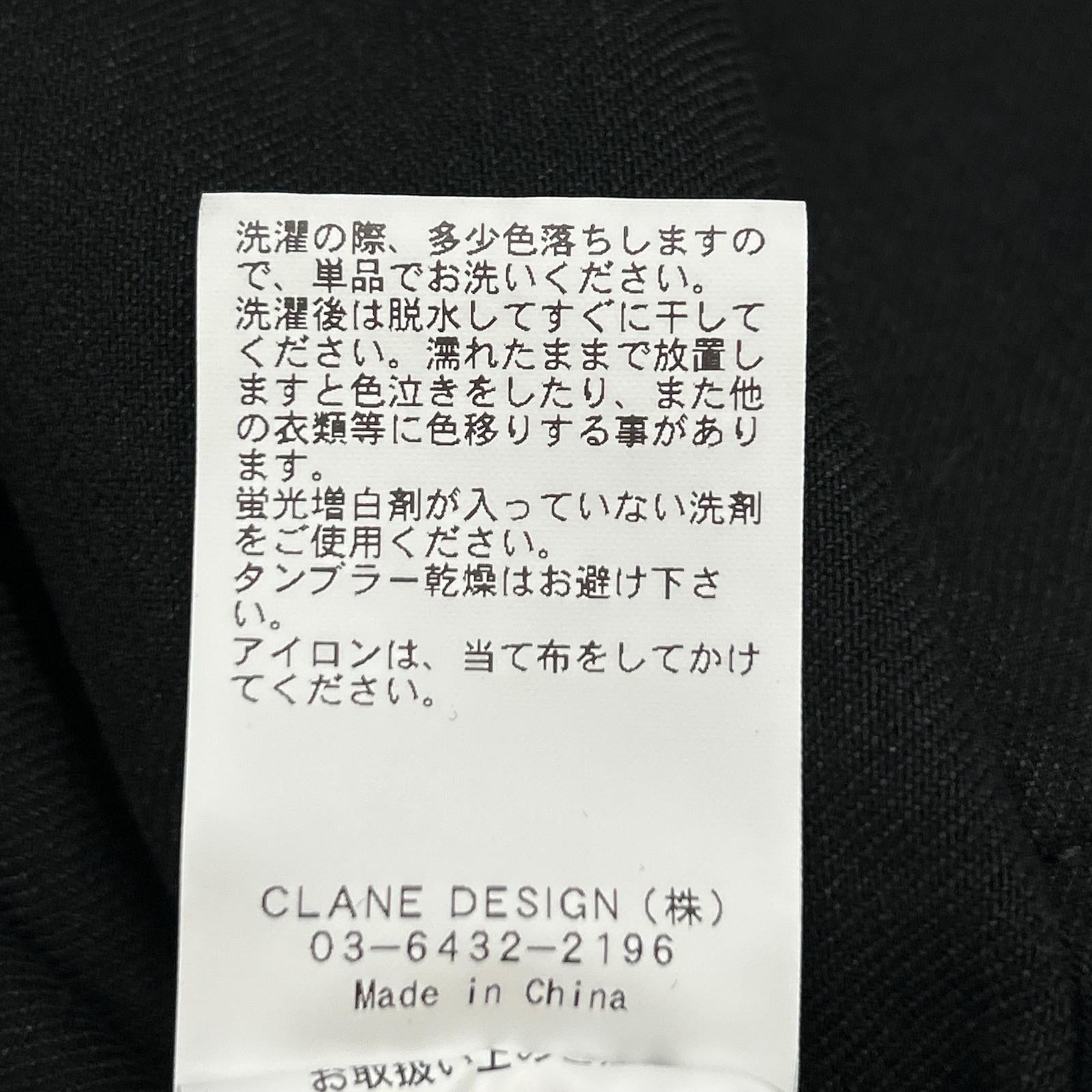 CLANE クラネ ブラック デニムノースリーブワンピース ワンピース