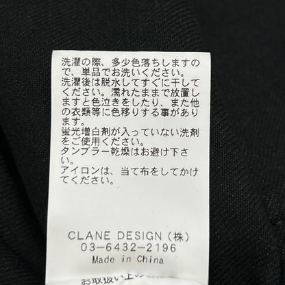 CLANE クラネ ブラック デニムノースリーブワンピース ワンピース