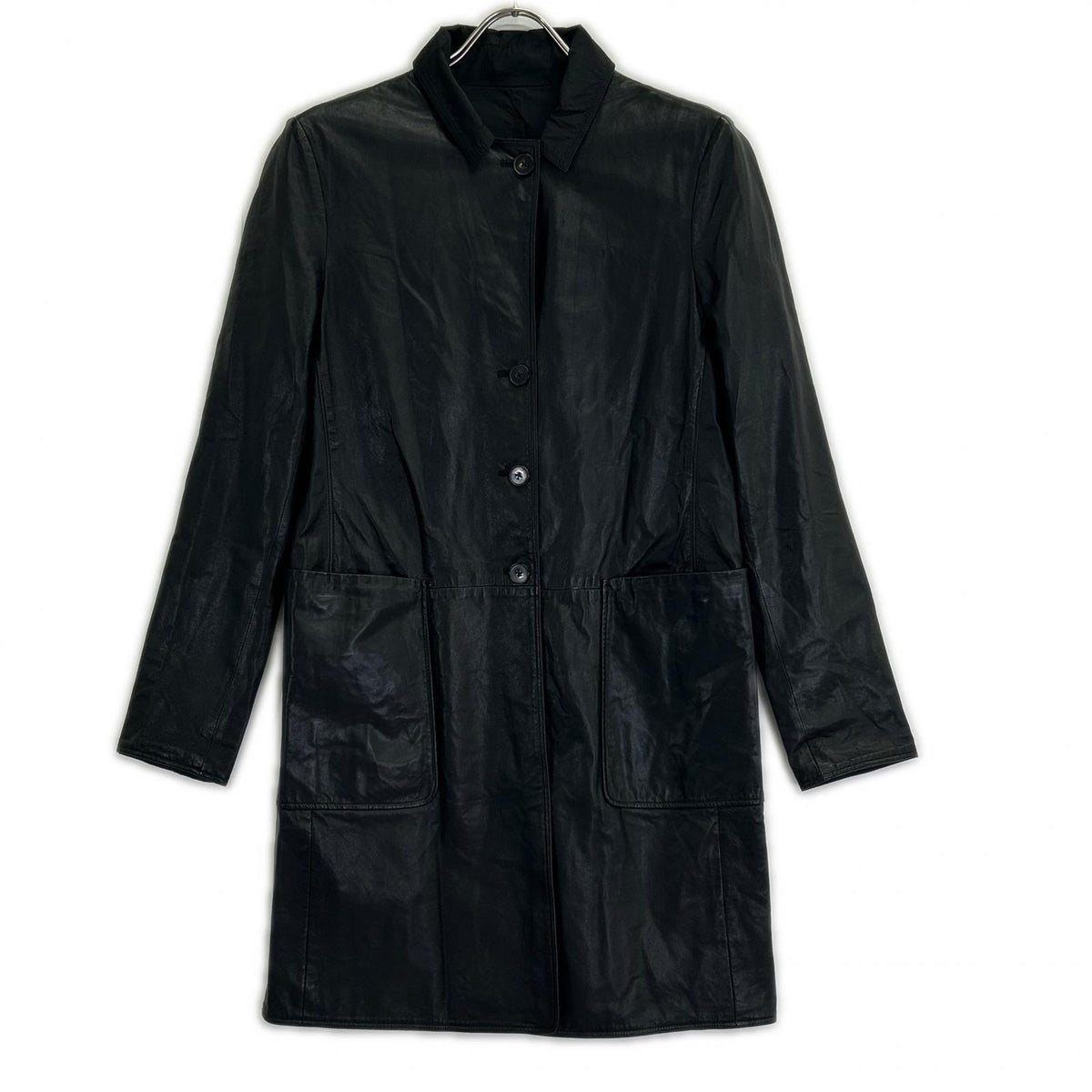 JILSANDER ジルサンダー 20111W00040 ブラック ナイロン×レザー リバーシブルコート ジャケット