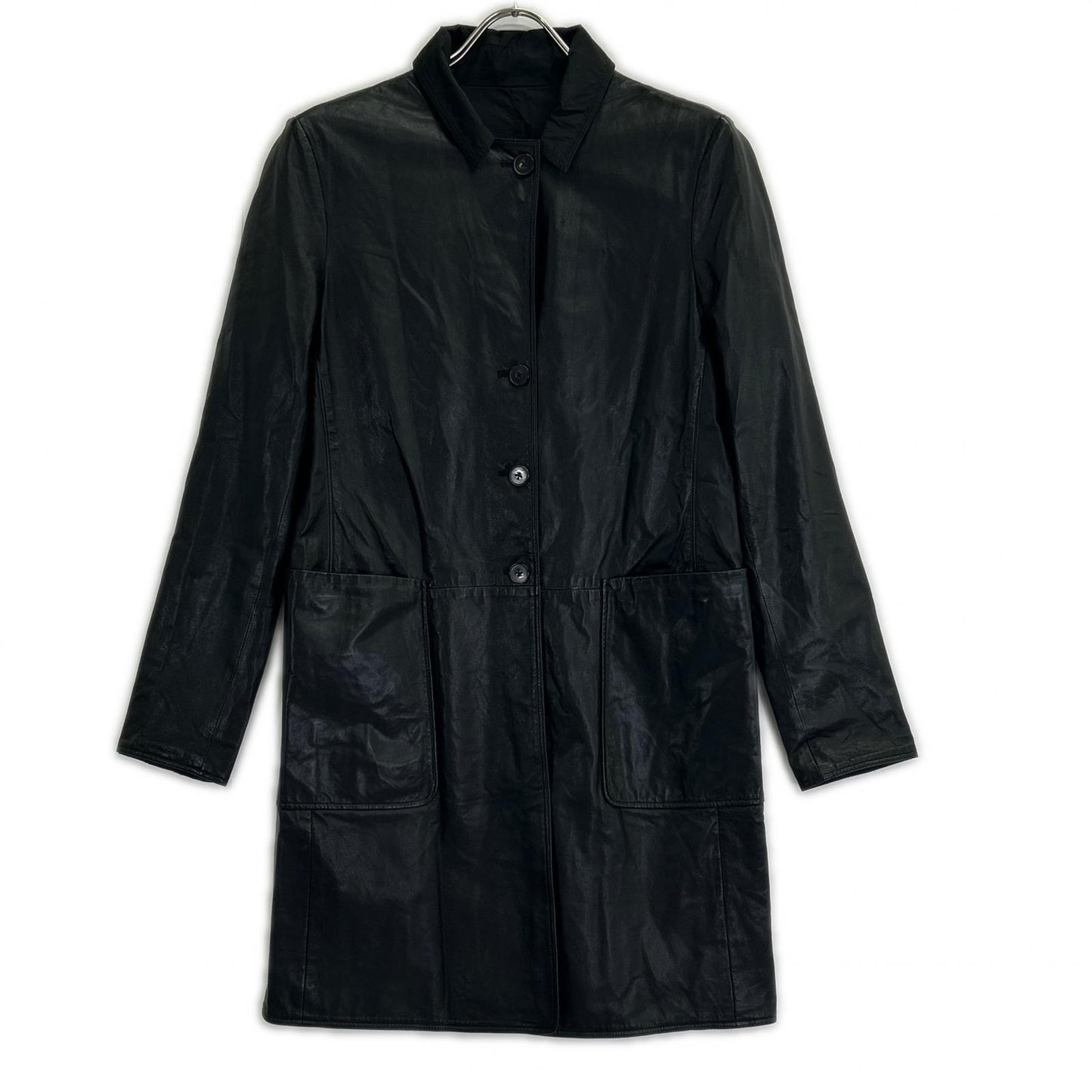 JILSANDER ジルサンダー 20111W00040 ブラック ナイロン×レザー リバーシブルコート ジャケット