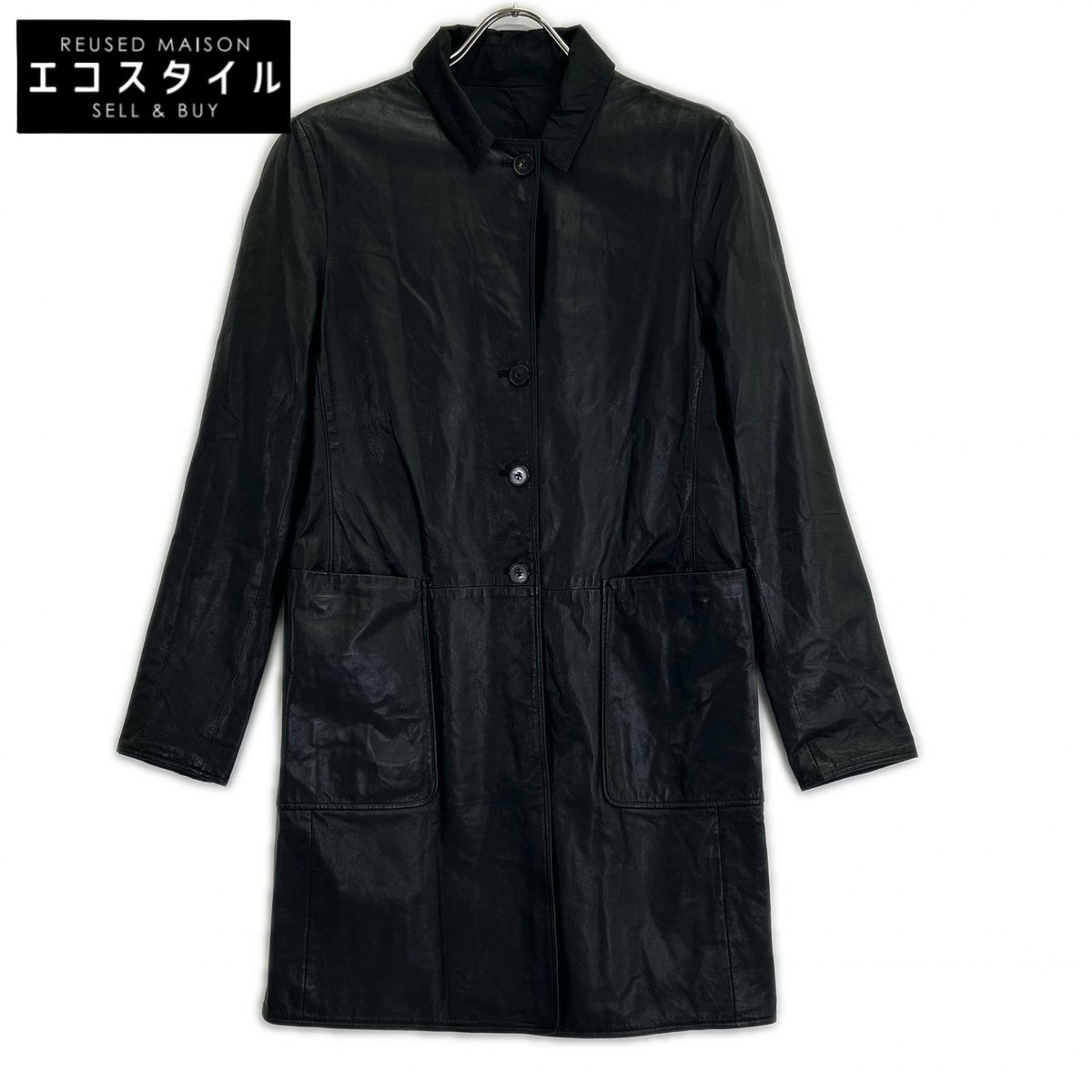 JILSANDER ジルサンダー 20111W00040 ブラック ナイロン×レザー リバーシブルコート ジャケット