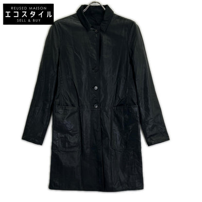 JILSANDER ジルサンダー 20111W00040 ブラック ナイロン×レザー リバーシブルコート ジャケット