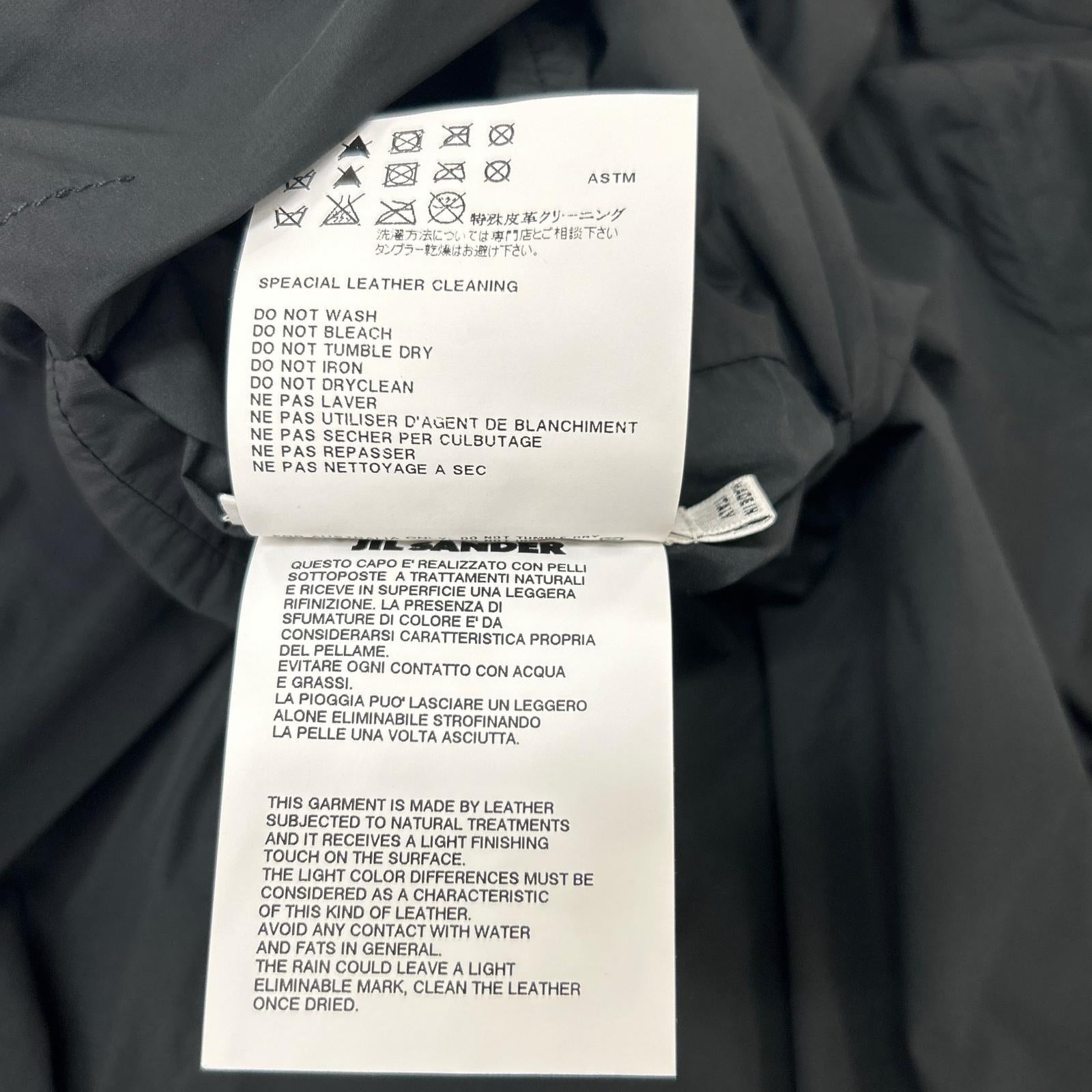 JILSANDER ジルサンダー 20111W00040 ブラック ナイロン×レザー リバーシブルコート ジャケット