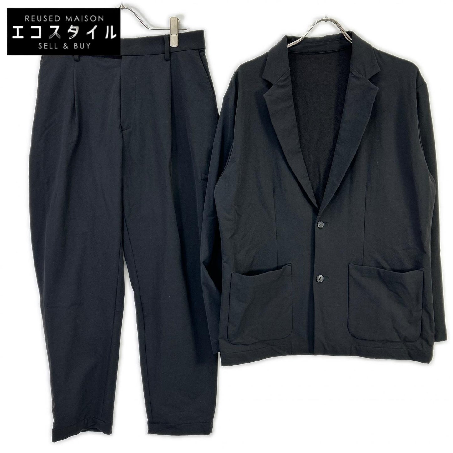UNITED ARROWS ユナイテッドアローズ ブラック ナイロン セットアップ スーツ セットアップ