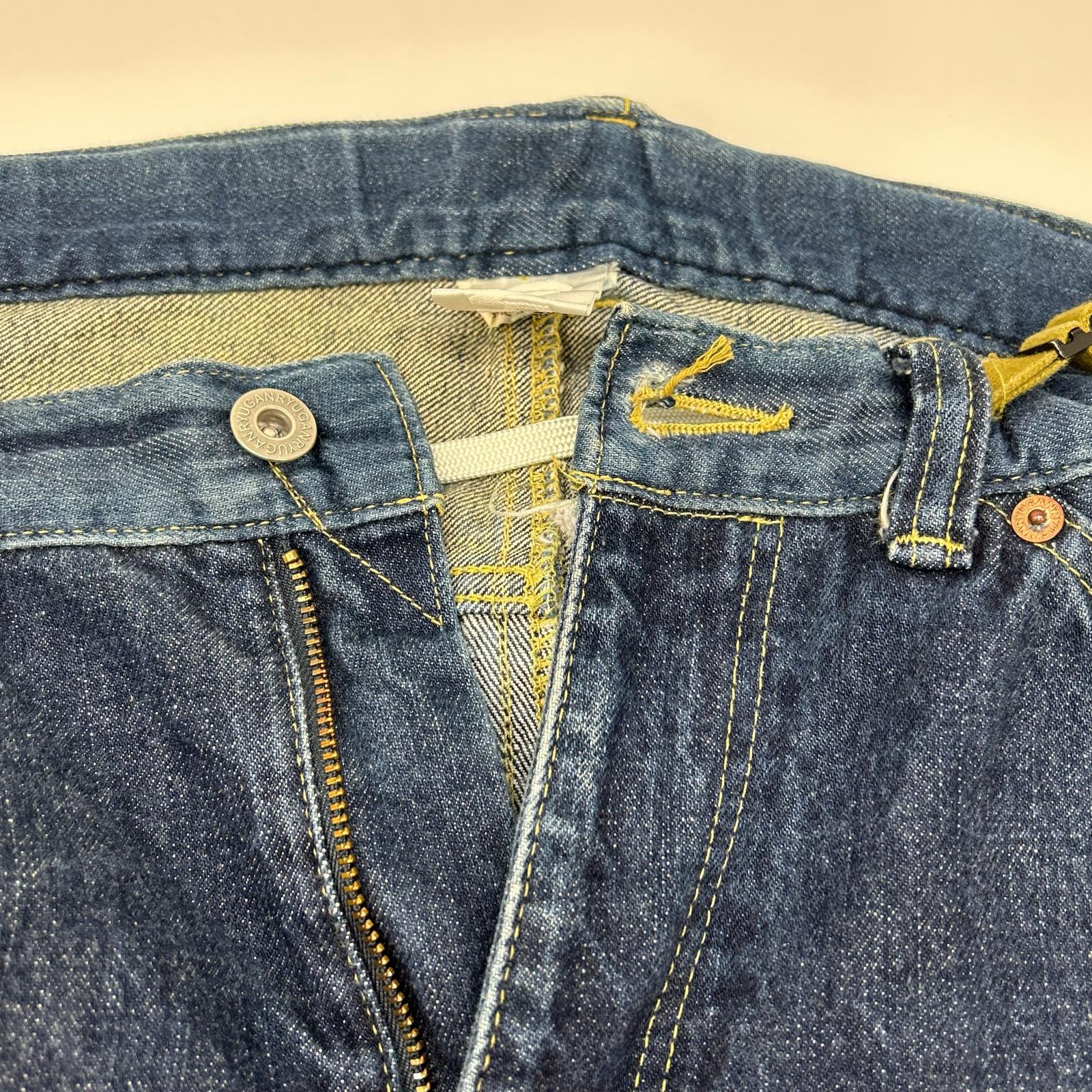GANRYU ガンリュウ 16AW インディゴ ER-P001 セルビッジ サルエルデニムパンツ ボトムス