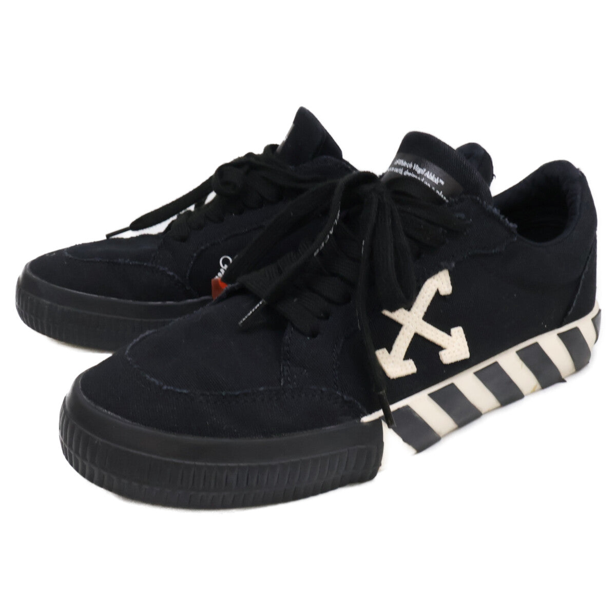 OFF-WHITE オフホワイト LOW VULCANIZED キャンバス ローカットスニーカー シューズ