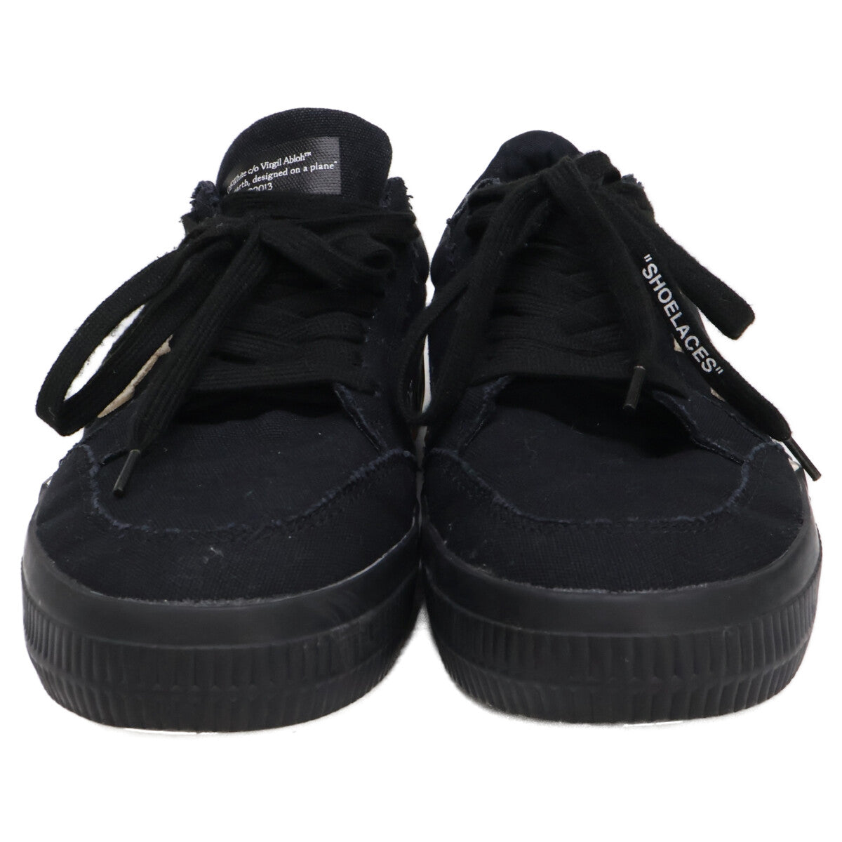 OFF-WHITE オフホワイト LOW VULCANIZED キャンバス ローカットスニーカー シューズ