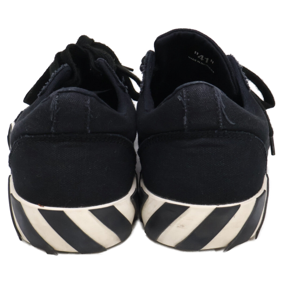 OFF-WHITE オフホワイト LOW VULCANIZED キャンバス ローカットスニーカー シューズ