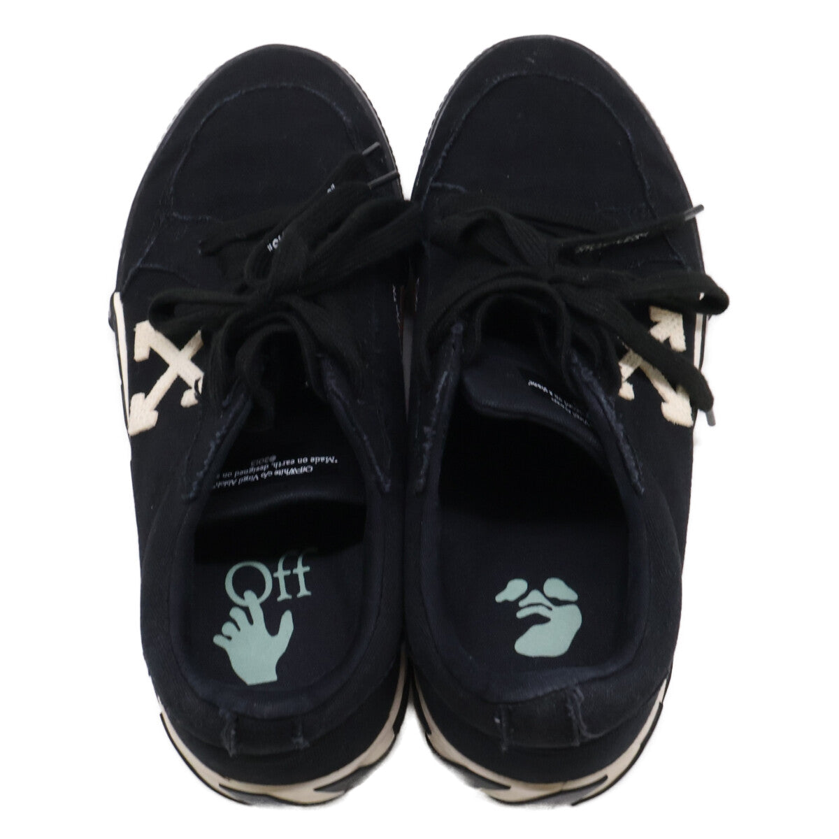OFF-WHITE オフホワイト LOW VULCANIZED キャンバス ローカットスニーカー シューズ