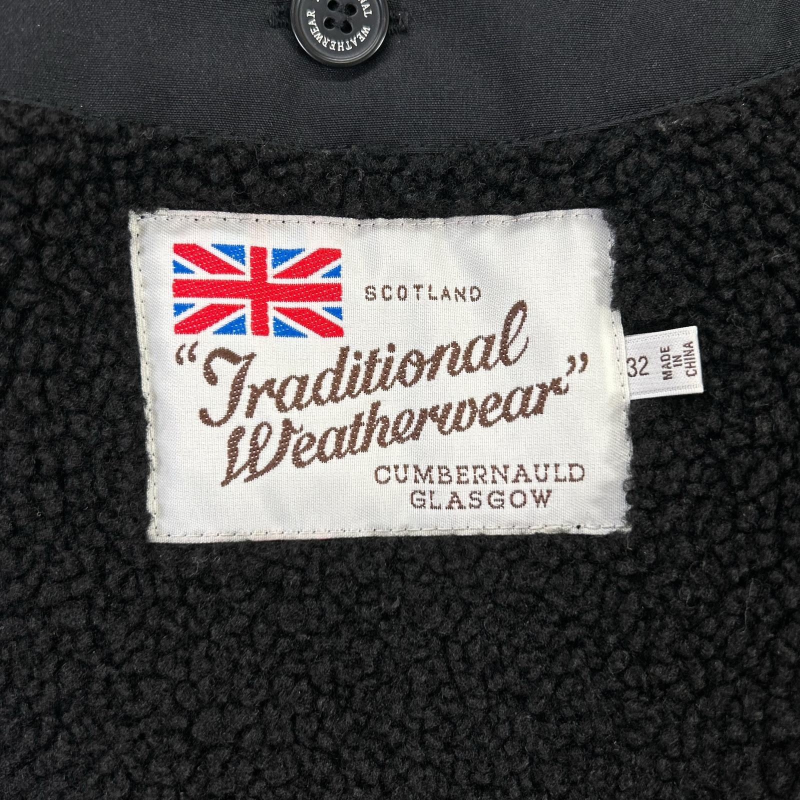 TRADITIONAL WEATHERWEAR トラディショナルウェザーウェア ブラック ウール×ナイロン ライナー付き ケープコート コート