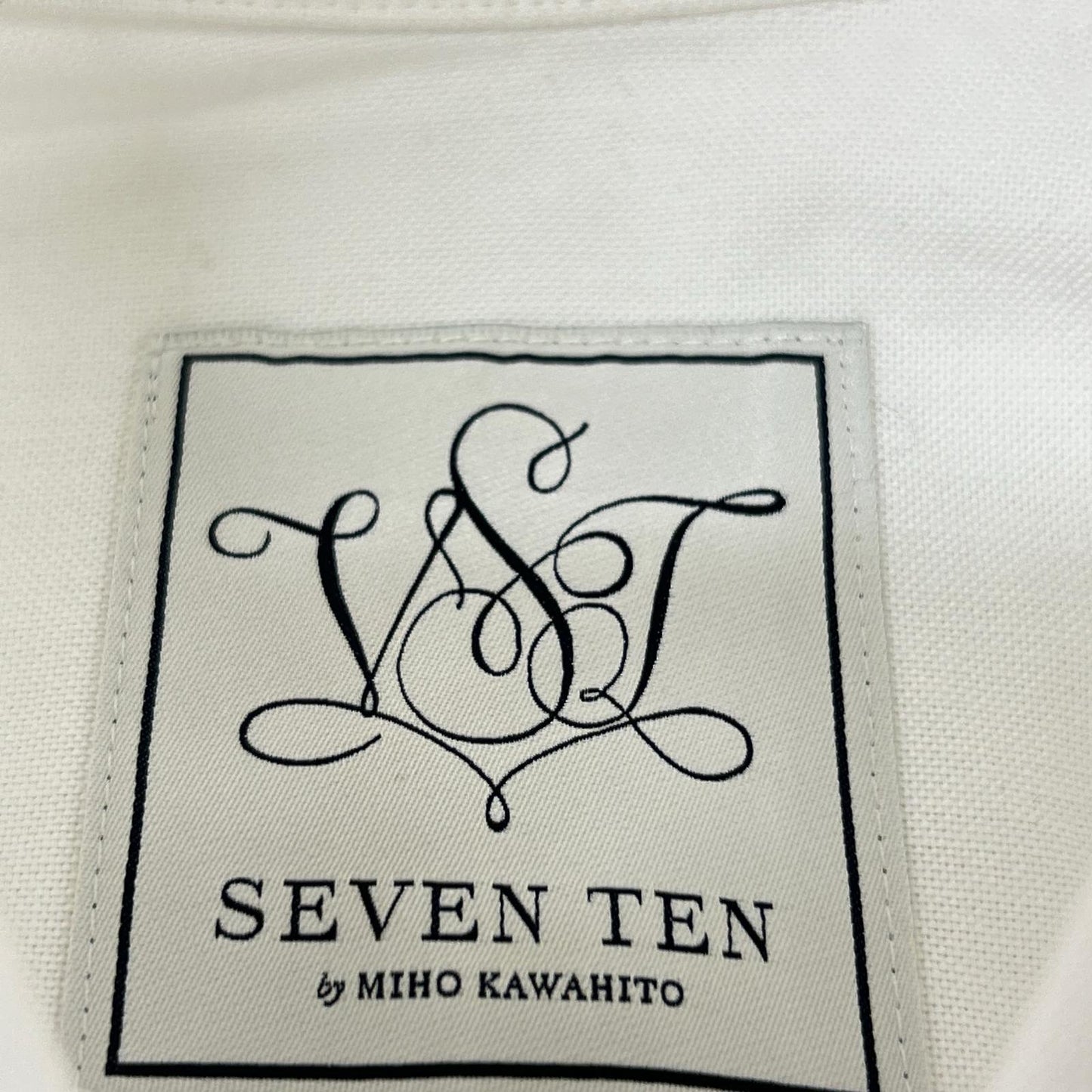 SEVEN TEN by MIHO KAWAHITO セブンテン バイミホカワヒト 5S103 ホワイト SVT刺繍オックスシャツ トップス