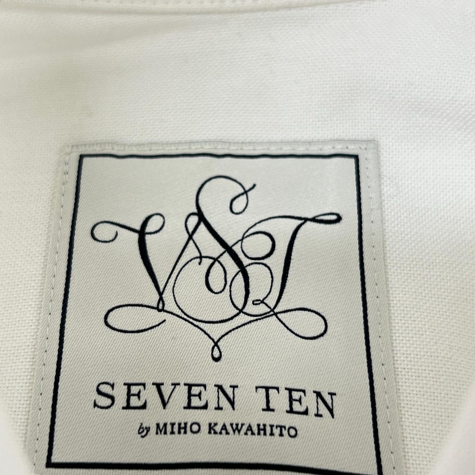 SEVEN TEN by MIHO KAWAHITO セブンテン バイミホカワヒト 5S103 ホワイト SVT刺繍オックスシャツ トップス
