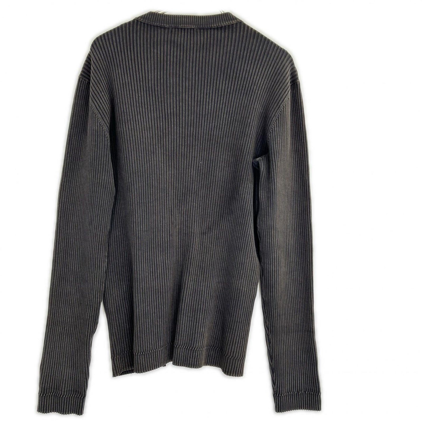 DIESEL ディーゼル チャコールグレー センタージップ リブニットトップス トップス