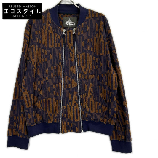 VIVIENNE WESTWOOD MAN ヴィヴィアンウエストウッドマン 5602 MAN LONDON リピ-トジャガード ダブルジップブルゾン トップス
