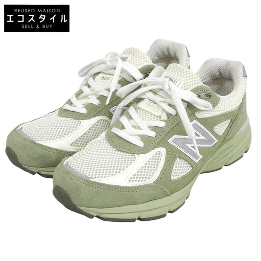 NEW BALANCE ニューバランス 美品 990 ローカットスニーカー シューズ メンズ グリーン 26.5cm U99001MX シューズ