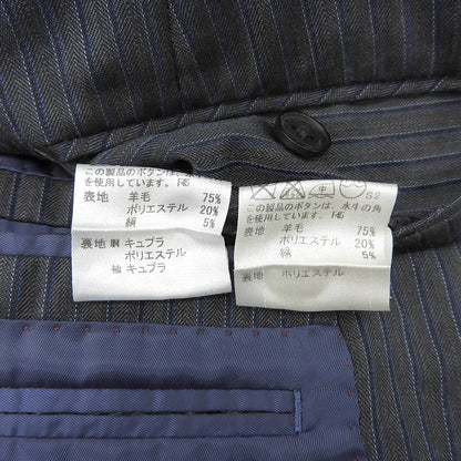 Burberry Black Label バーバリーブラックレーベル ストライプ スーツ セットアップ チャコールグレー×ブルー 92-76-170 38R D1H31-608-07 スーツ セットアップ