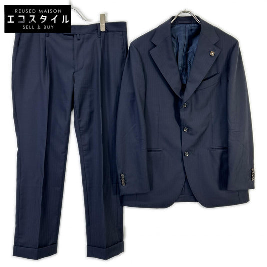LARDINI ラルディーニ JS98351W5 ネイビー ストライプ DANDY sartoria ブートニエール スーツ スーツ セットアップ