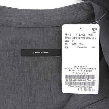 JOURNALSTANDARD Unused wool-like twill dress, women's, gray, F, made in 2024, dress