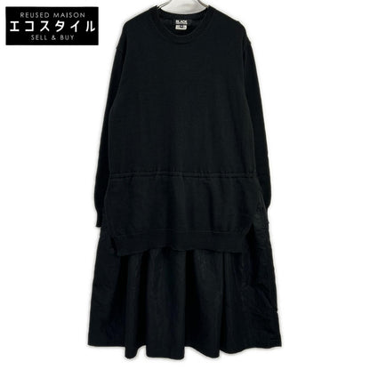 BLACKCOMMEdesGARCONS ブラックコムデギャルソン 21AW 1H-O003 ブラック 切り替え ニットワンピース ワンピース