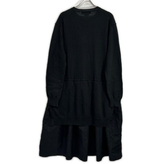 BLACKCOMMEdesGARCONS ブラックコムデギャルソン 21AW 1H-O003 ブラック 切り替え ニットワンピース ワンピース