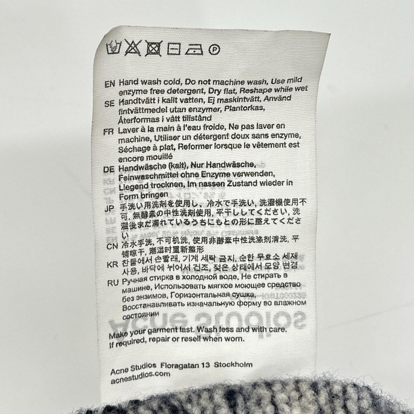 ACNE STUDIOS アクネ ストゥディオズ FN-MN-KNIT000228 ネイビー カシミヤニットカーディガン トップス