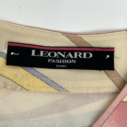 LEONARD レオナール ベージュ系 花柄 カンカン Tシャツ トップス